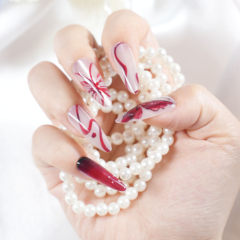 Künstlerisches Lang-Presse-Nageldesign Karnz