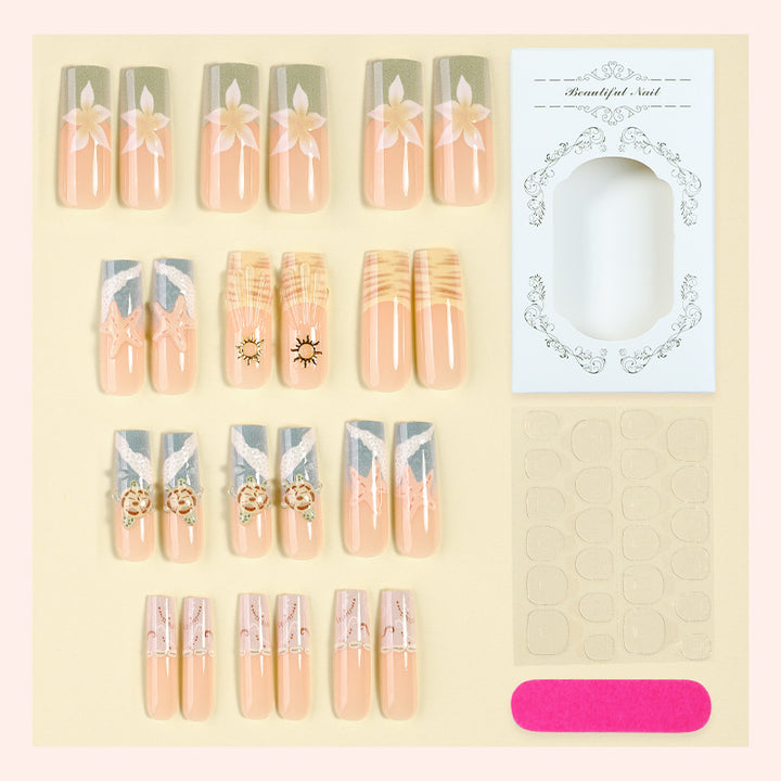 Kreatives thematisiertes Press-On Nagelkunst Set Karnz