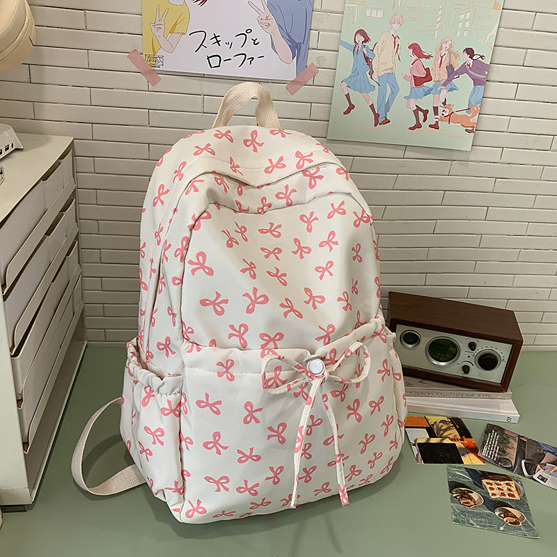 Süße Rucksack mit Schleifenmuster