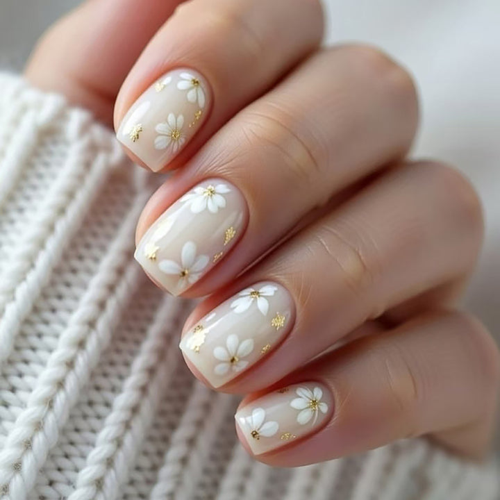 Floral Press-On Nail Set