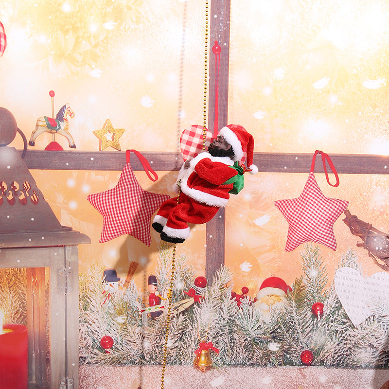 Dekorativer Weihnachtsmann mit Leiter Karnz