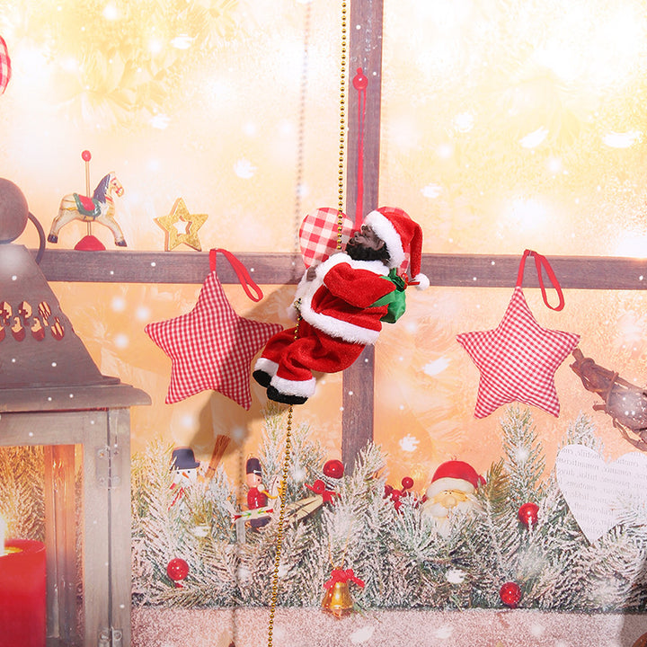 Dekorativer Weihnachtsmann mit Leiter Karnz