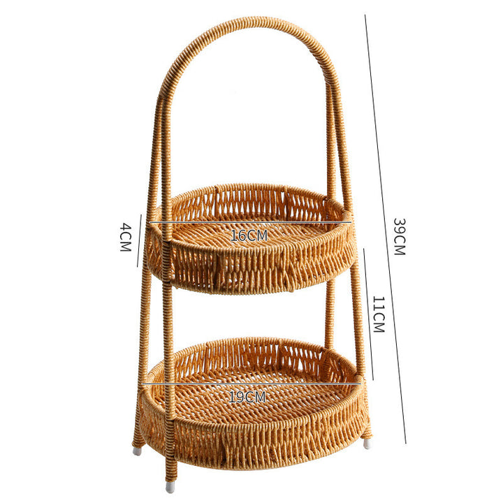 Handgefertigter Rattan Aufbewahrungskorb Karnz