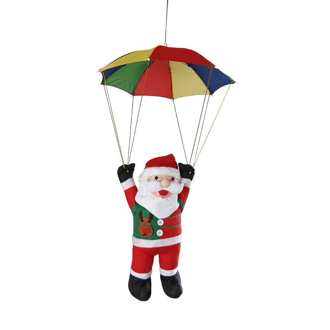 Aufblasbare Weihnachtsmannfigur mit Fallschirm
