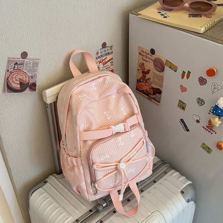 Niedlicher Gingham-muster Rucksack