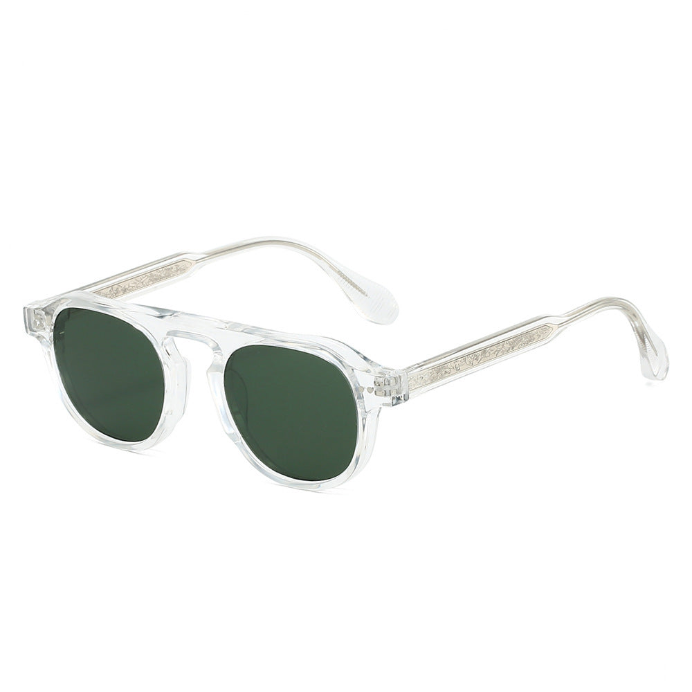 Retro-inspirierte übergroße runde Sonnenbrille Karnz