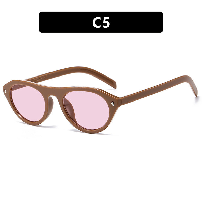 Damen modische Sonnenbrille mit geschwungenem Rahmen und schützendem UV-Filter Karnz