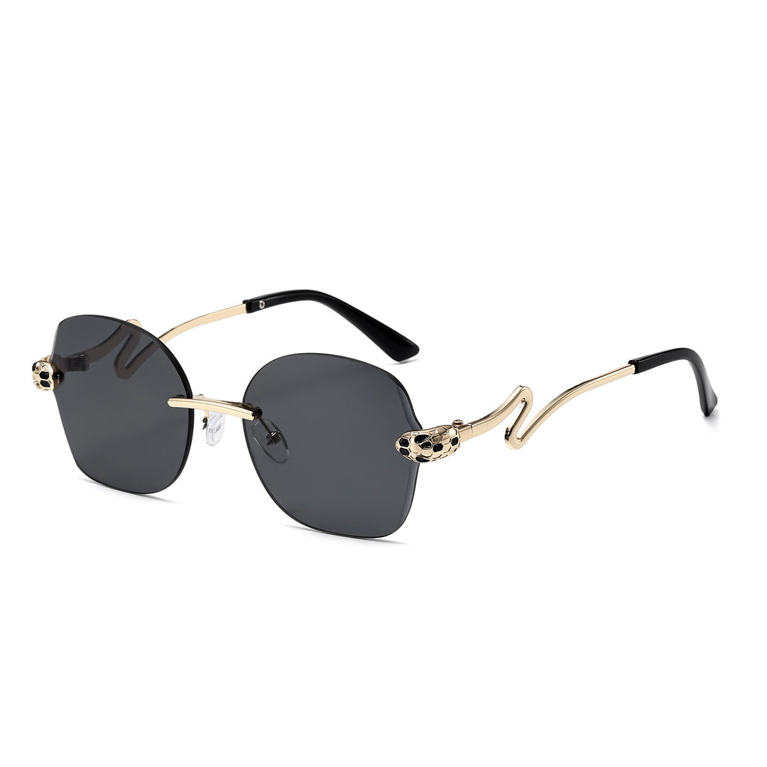Einzigartige geometrische Rahmen-Sonnenbrille Karnz