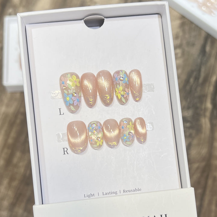 Floral Art Press-On Nail Set Karnz