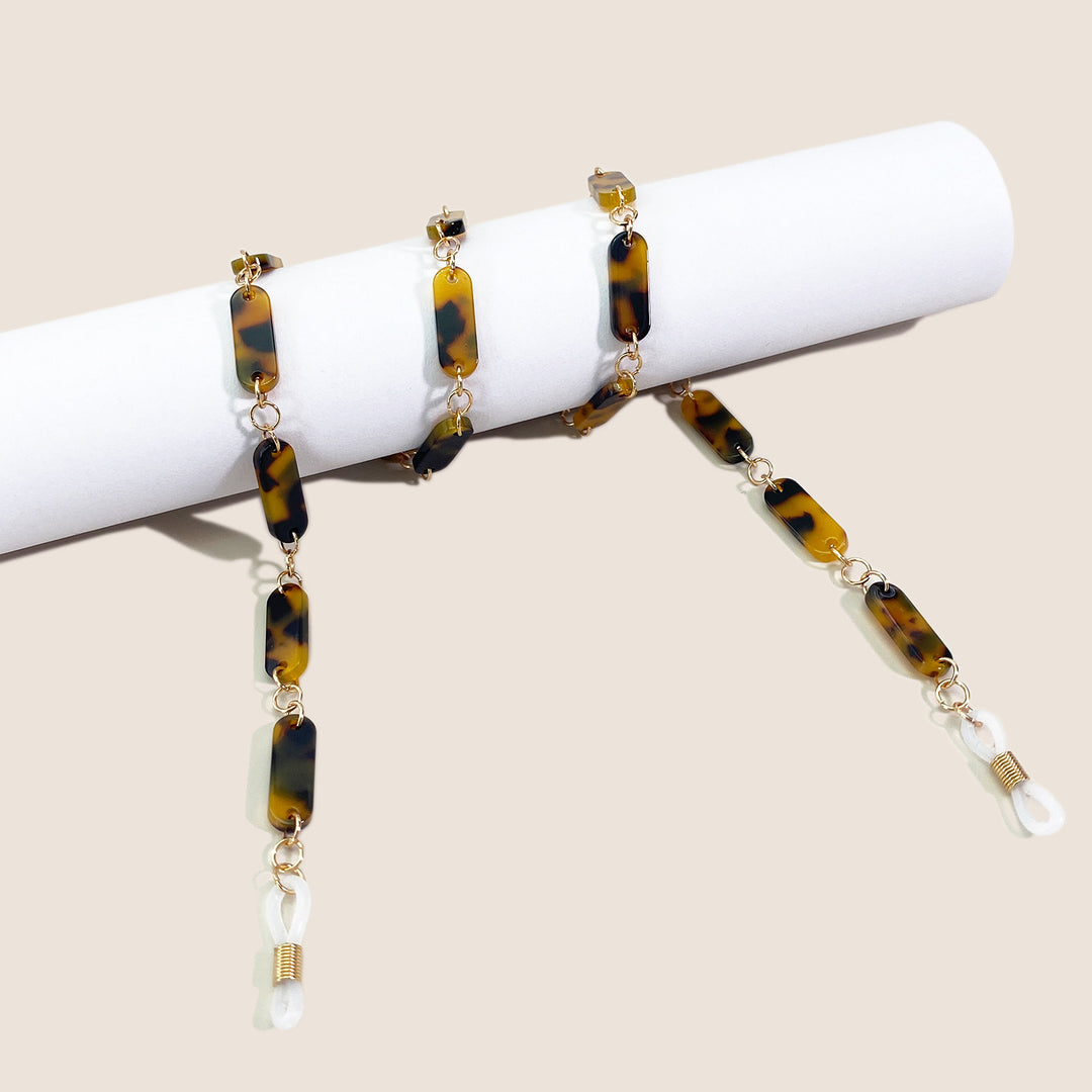 Chic Schildpatt Brillen Kette Karnz