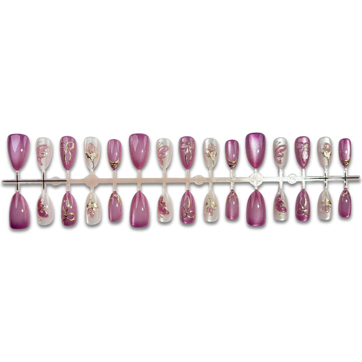 Elegantes florales Design Press-On-Nagelset