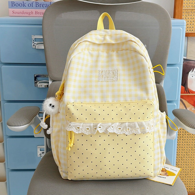 Niedlicher karierten Muster Rucksack Karnz