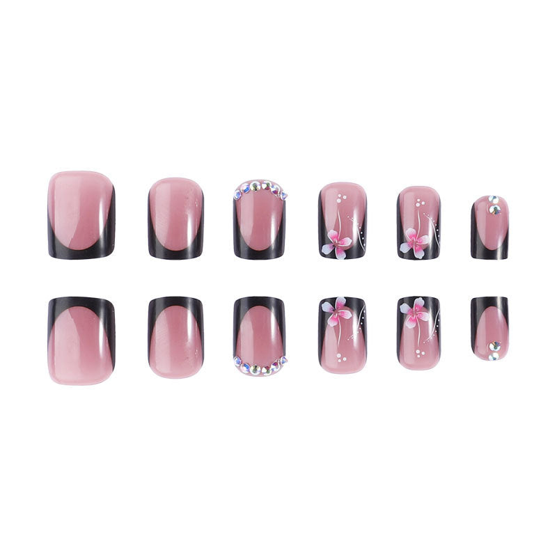 Floral Accent Press-On Nagelset