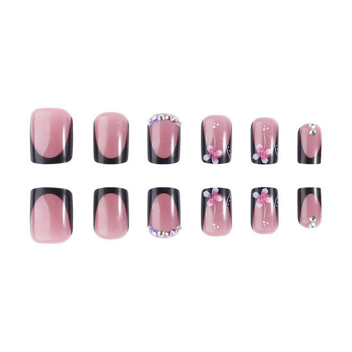 Floral Accent Press-On Nagelset
