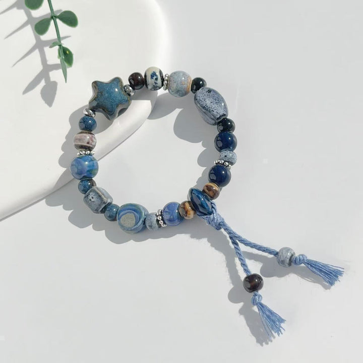 Handgemachte Steinperlen Stretch-Armband Karnz