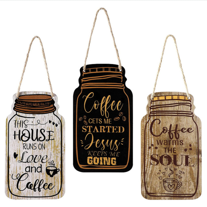 Rustikale kaffeethemed Holz Wandkunst