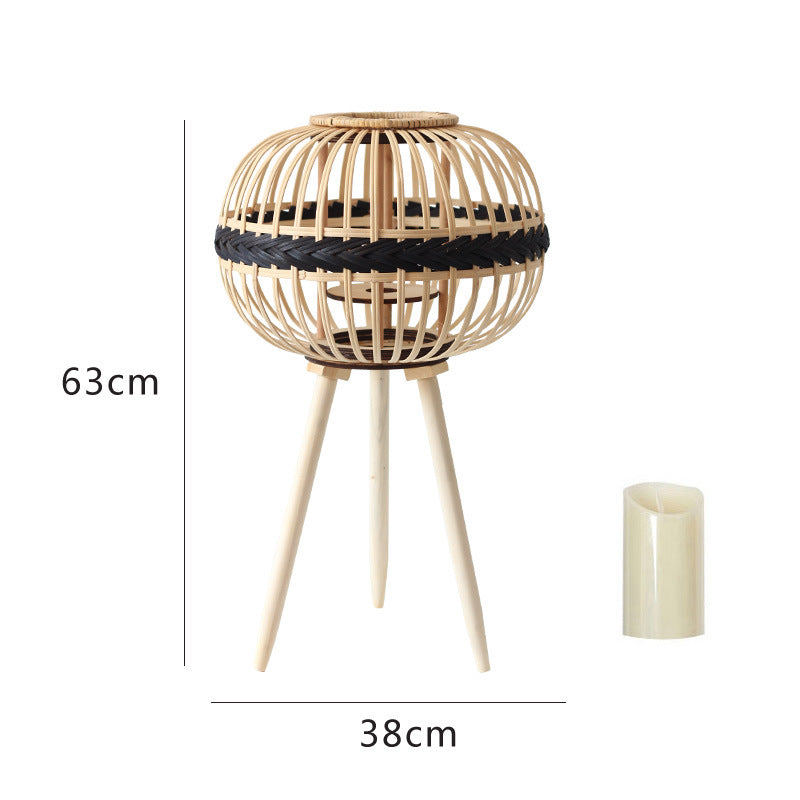 Dekorative Rattan-Laterne Karnz