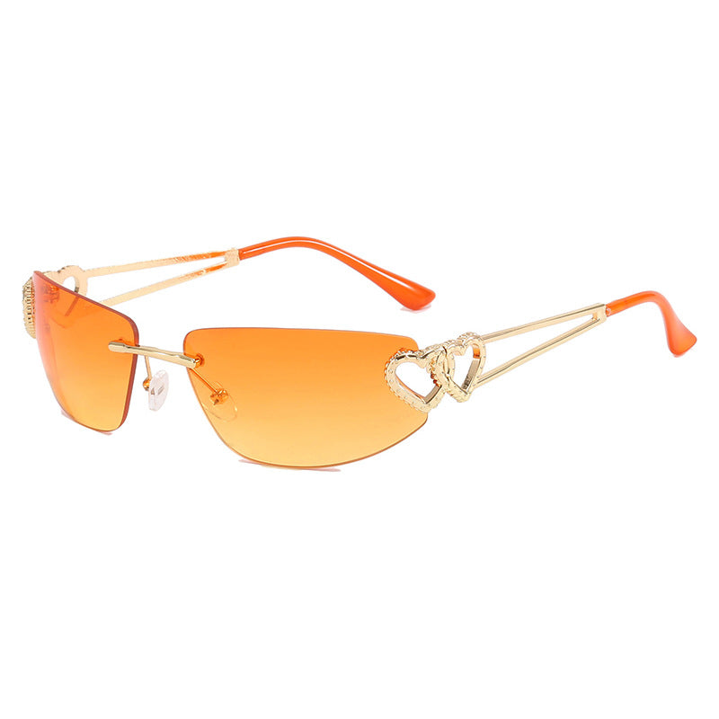 Damen Cat-Eye Sonnenbrille mit einzigartigem Herz-Design und schützendem UV-Filter Karnz