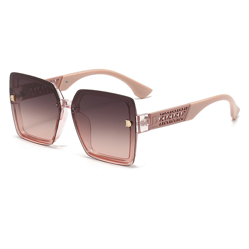 Damen modische quadratische Sonnenbrille mit robustem Rahmen und UV-Schutz Karnz