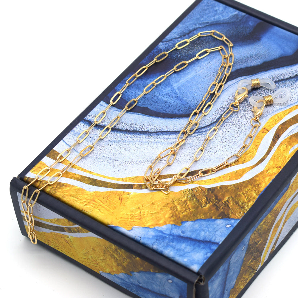 Stylische Link Brille Kette Karnz