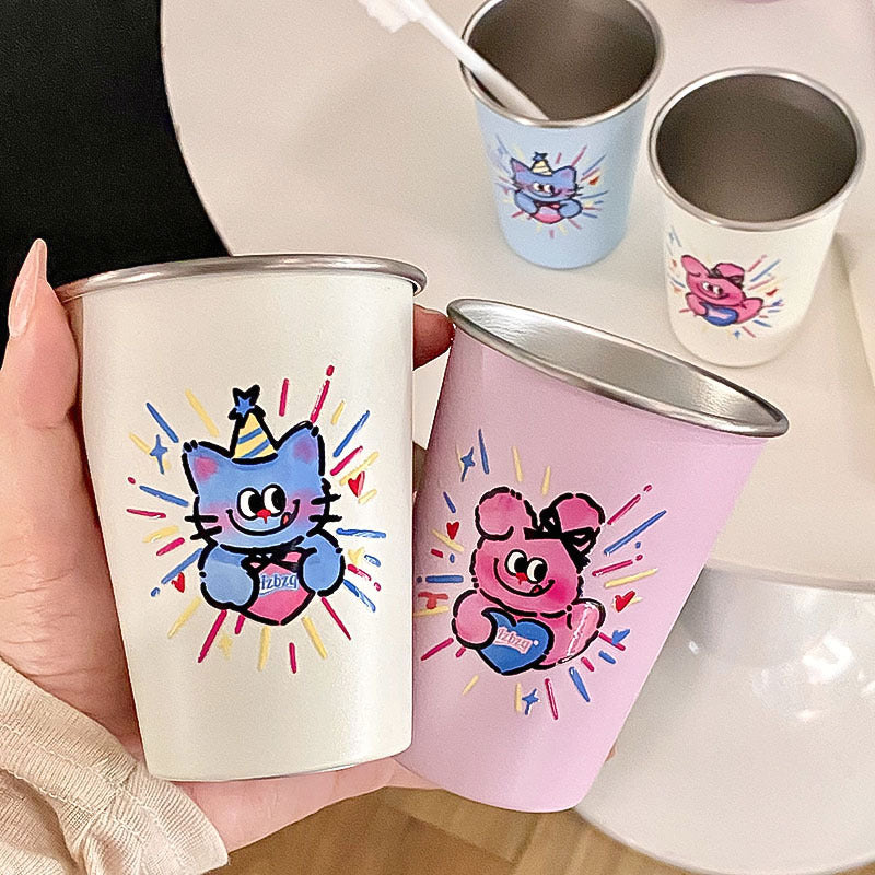 Trinkbecher mit Fröhlichem Katzenmotiv Karnz