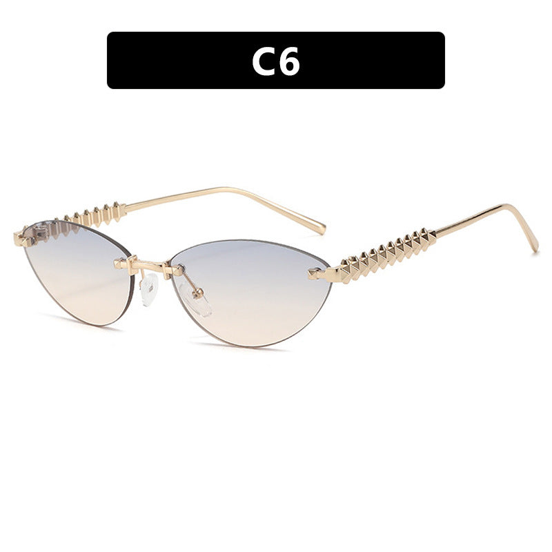 Damen Sonnenbrille im modernen, geometrischen Design mit stylishem Metallrahmen und UV-Schutz Karnz
