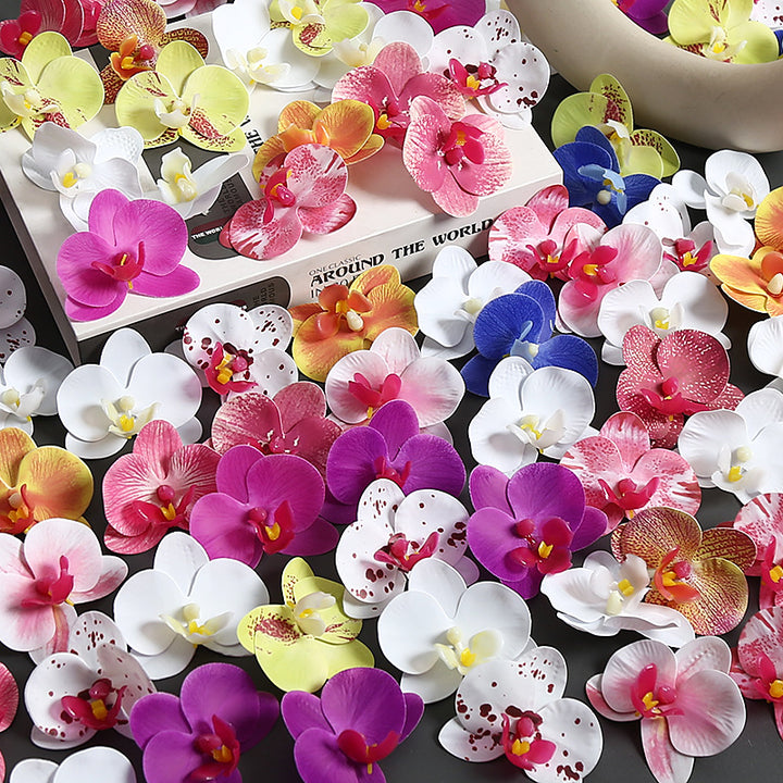 Künstliche Orchideenblütenakzente für die Wohnkultur