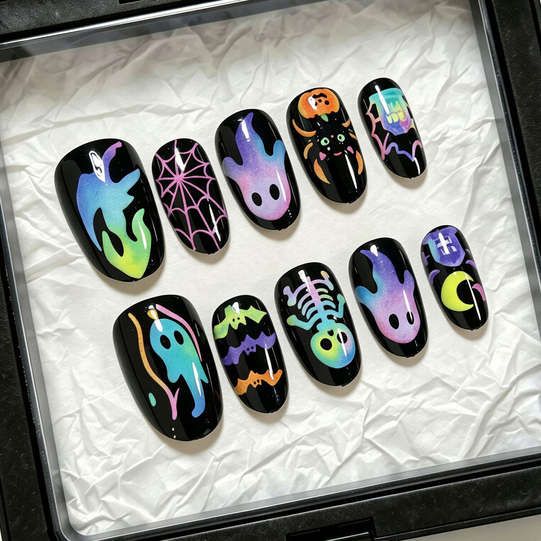 Gruseliges Themen Press-On Nail Art Set Karnz