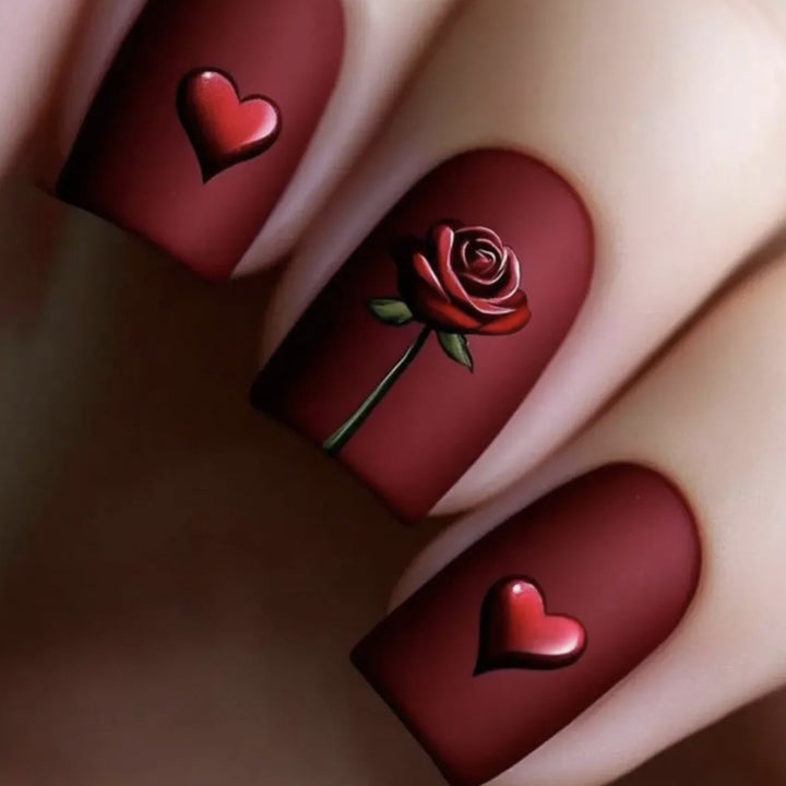 Romantische 3D Blumennagelkunstverlängerungen Karnz