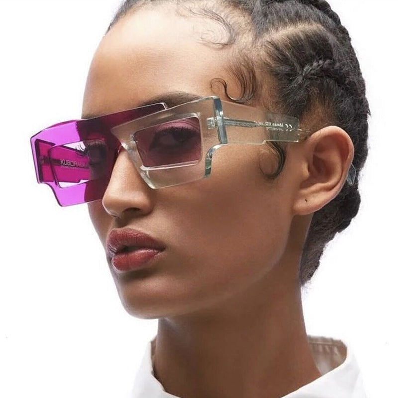 Damen trendy geometrische Sonnenbrille Karnz