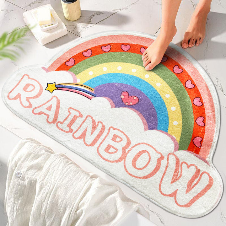 Regenbogen-Themen Weicher Badezimmerteppich