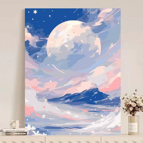 Abstrakte Berglandschaft Leinwand Kunst Karnz