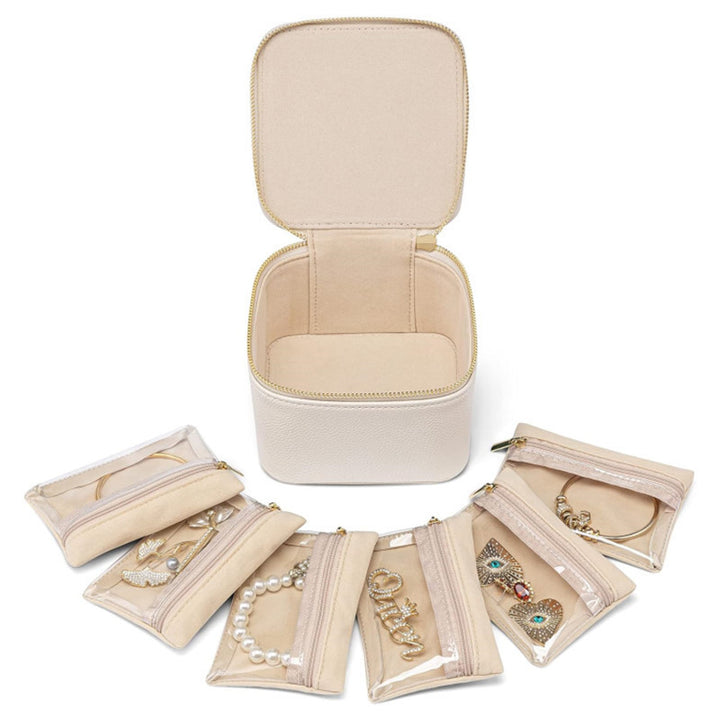 Schmuck-Organizer Tasche mit Transparenten Fächern Karnz