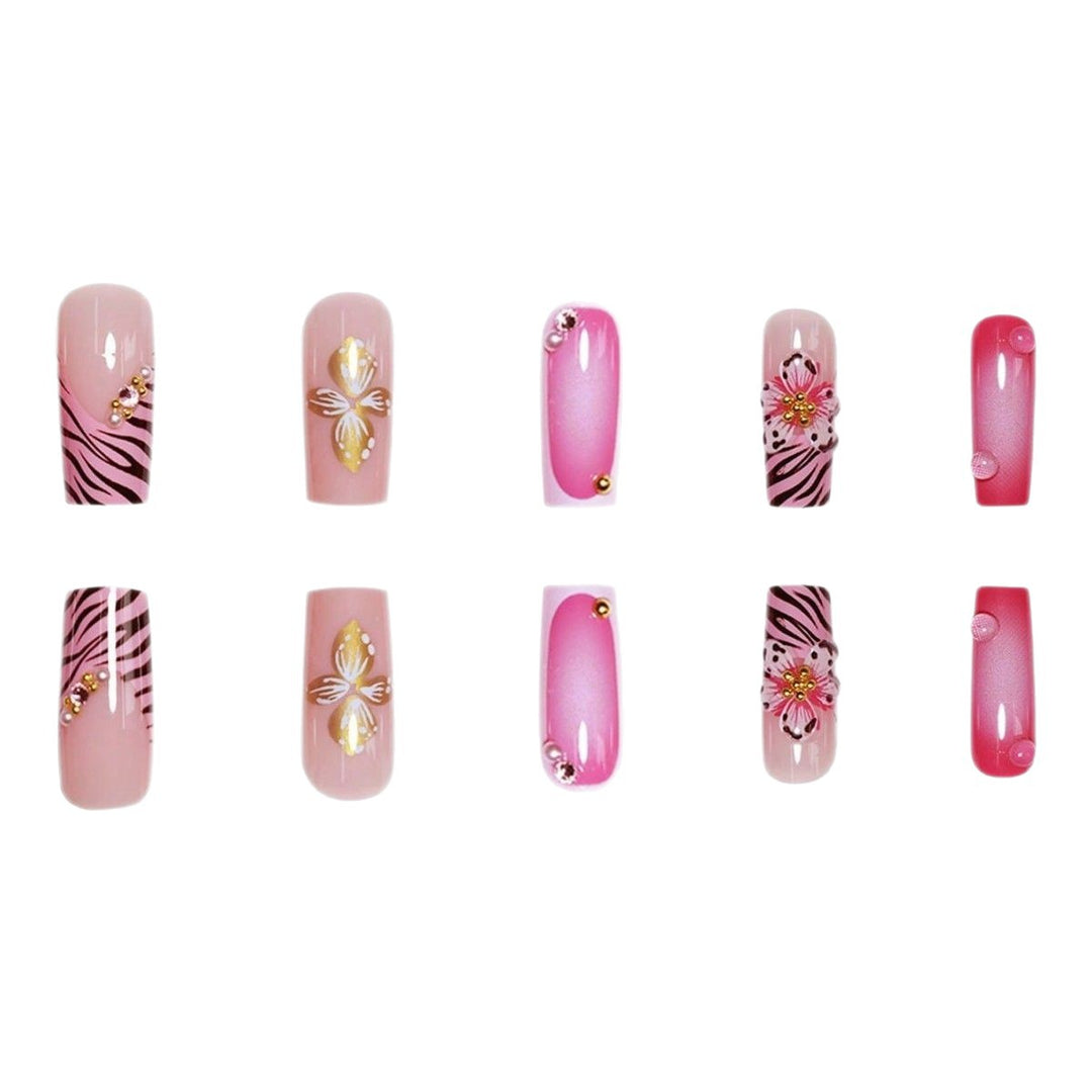 Künstlerische Blumen Acryl Nail Art Karnz