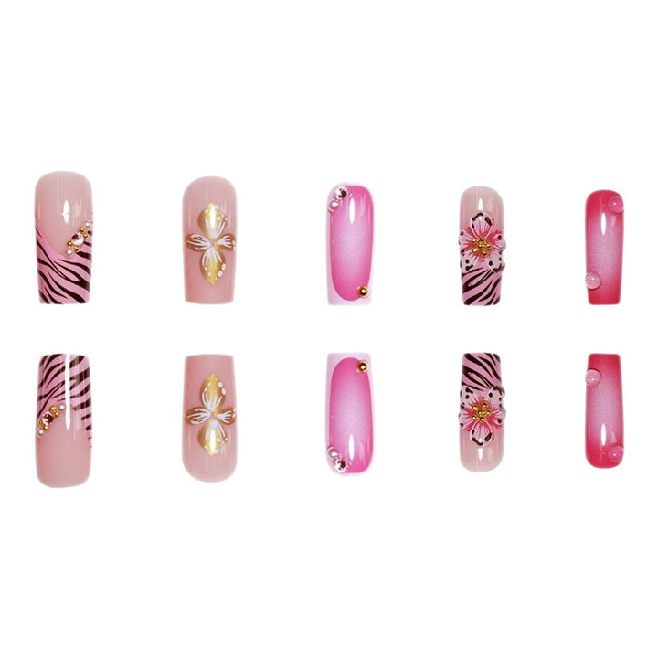 Künstlerische Blumen Acryl Nail Art Karnz