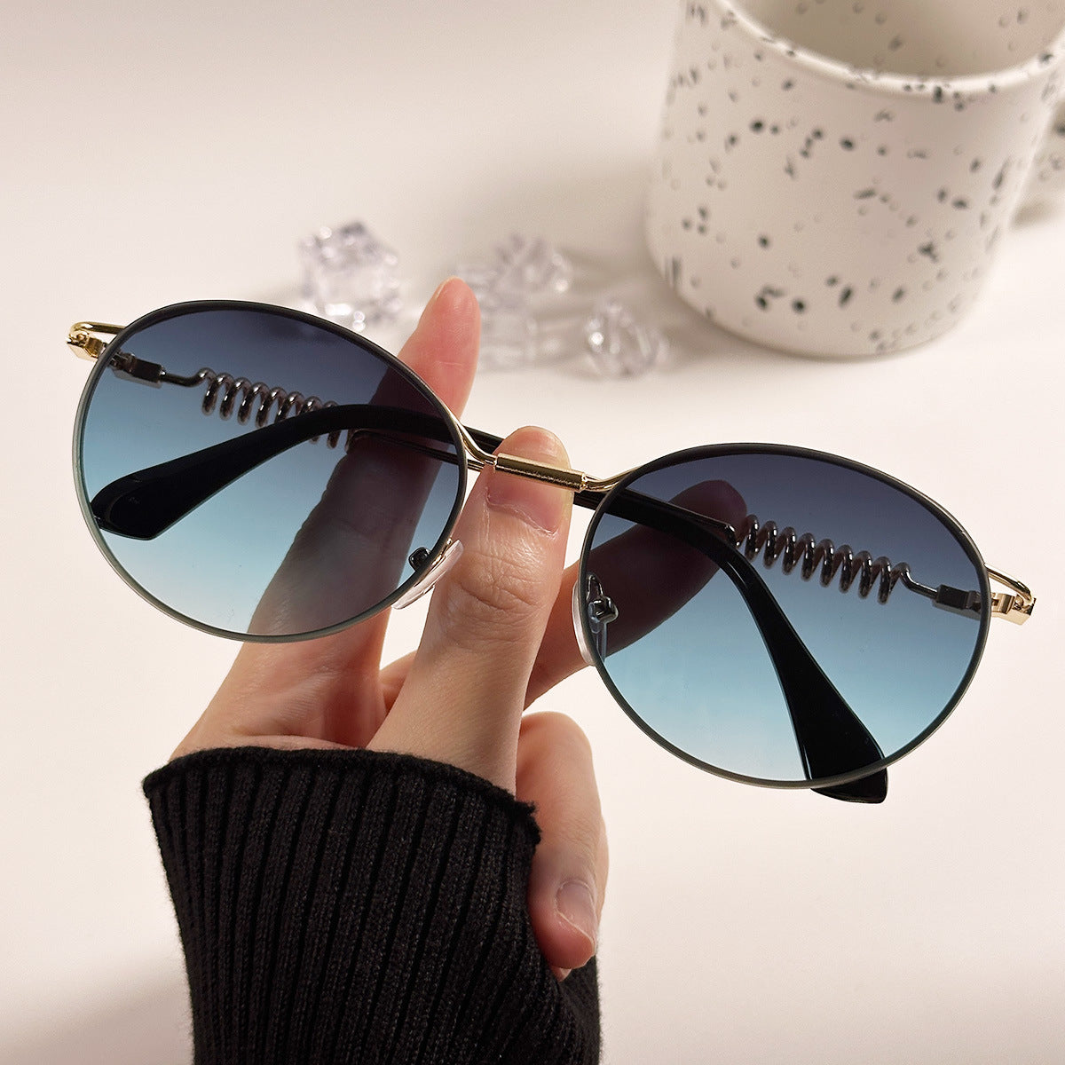 Damen modische glamouröse Sonnenbrille Karnz