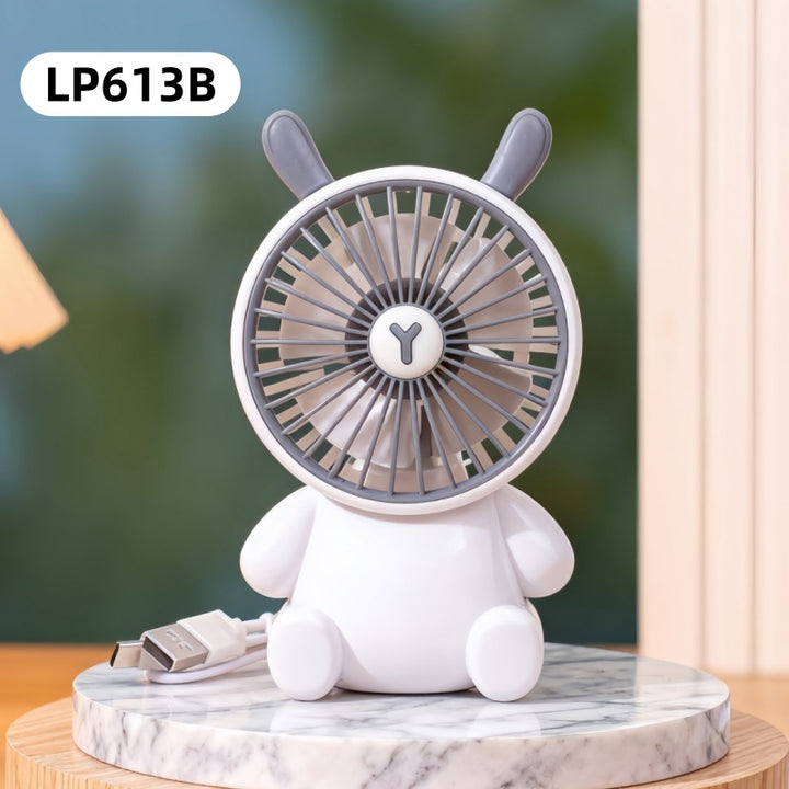 Damen Tragbarer USB Handventilator mit süßem Bärenmotiv Karnz