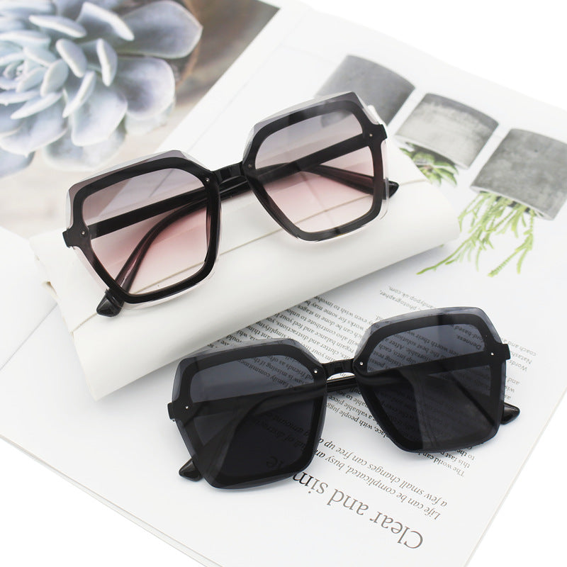 Damen übergroße geometrische Sonnenbrille Karnz