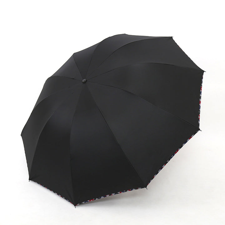 Damen Regenschirm mit floralem Design und verstärktem Rahmen Karnz