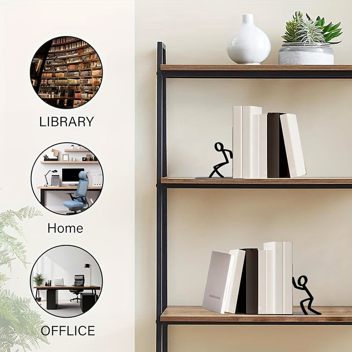 Dekorative Buchstützen mit verspieltem Figuren-Design