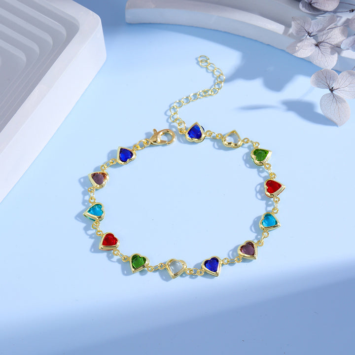 Herzförmiges Charm Armband Karnz
