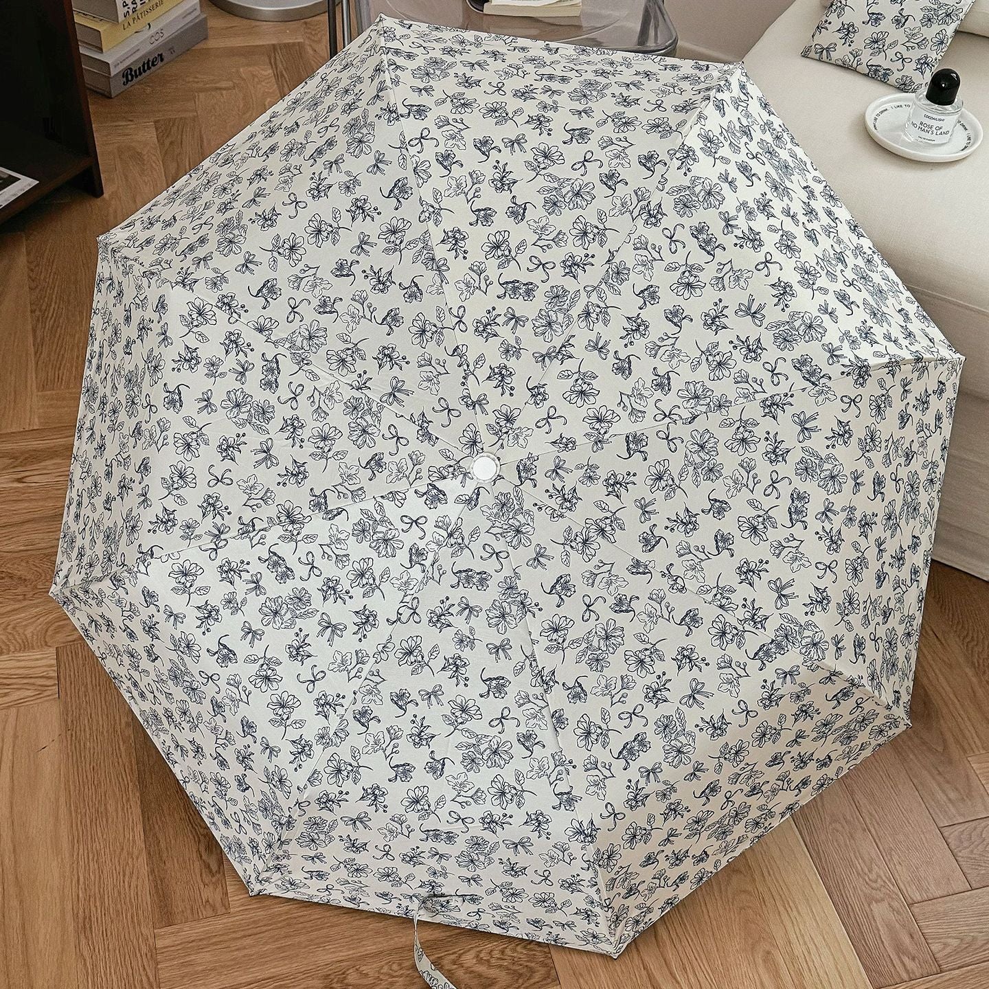 Damen Faltbare Einkaufstasche mit floralem Design Karnz