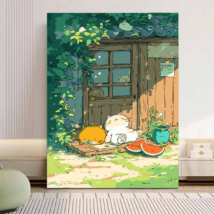 Verspielt Panda Illustration Leinwandkunst Karnz