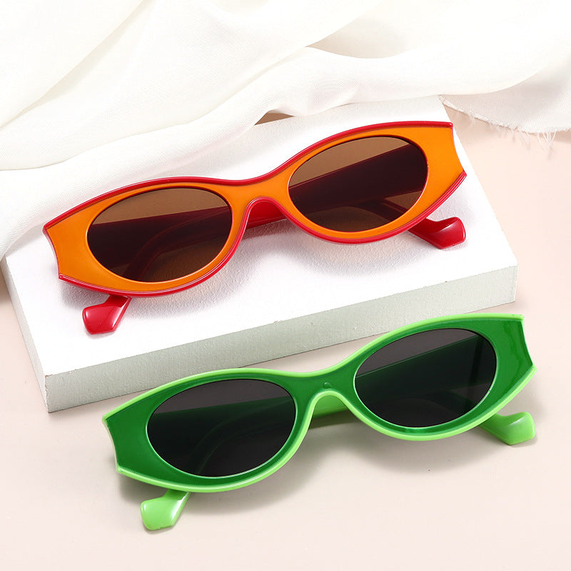 Damen Cat-Eye Sonnenbrille mit kontrastierendem Rahmendesign Karnz