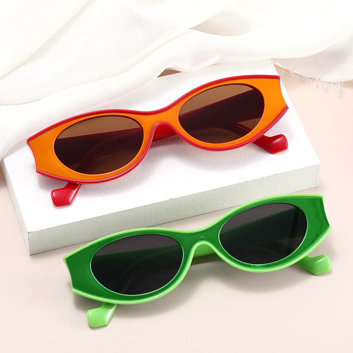 Damen Cat-Eye Sonnenbrille mit kontrastierendem Rahmendesign Karnz