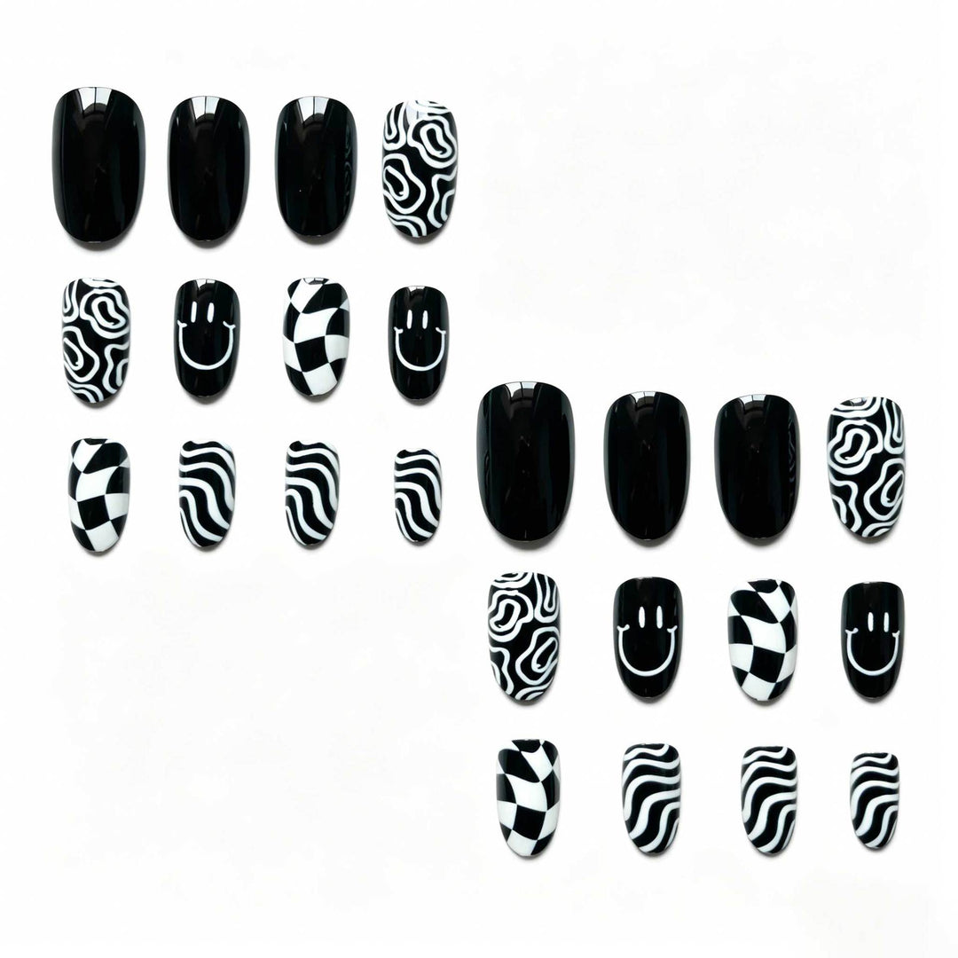 Kreatives Abstraktes Nageldesign-Set