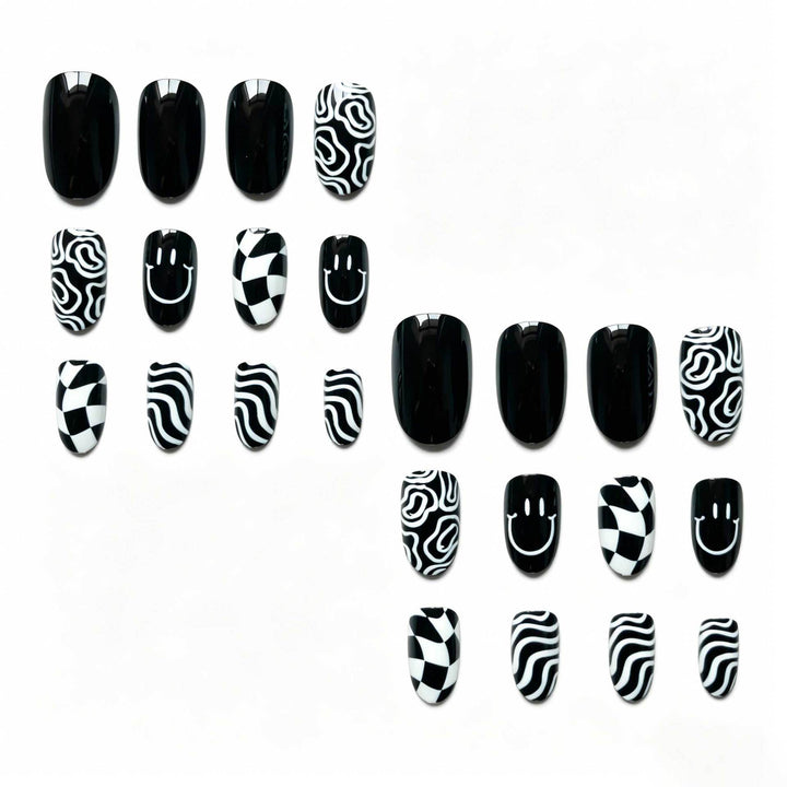 Kreatives Abstraktes Nageldesign-Set