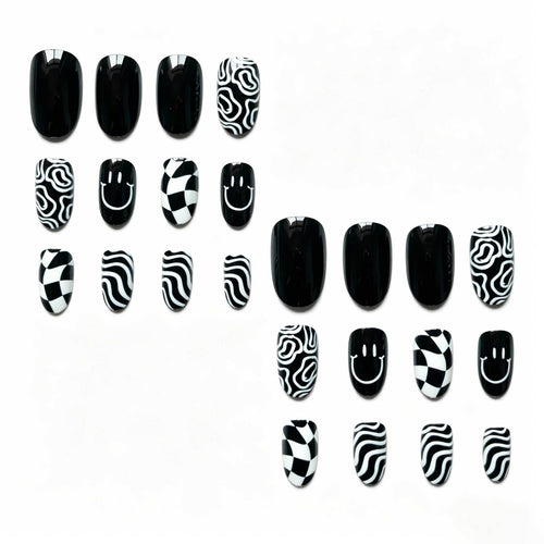 Kreatives Abstraktes Nageldesign-Set