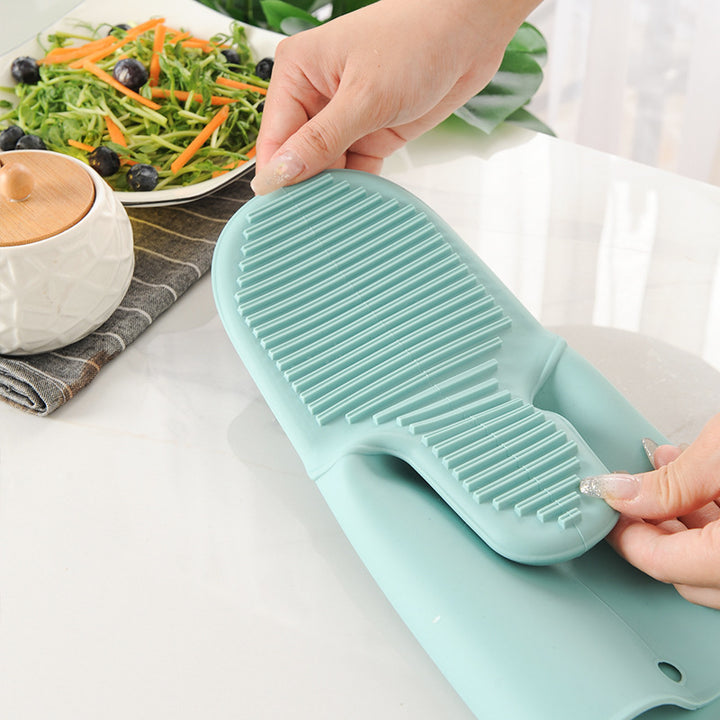 Silikon Küchenhandschuh mit Integrierten Reinigungsborsten Karnz