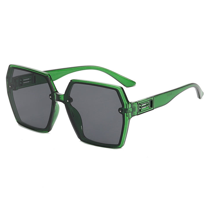 Übergroße sechseckige Sonnenbrille